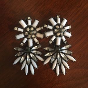 Baublebar Black and White Clip Earrings